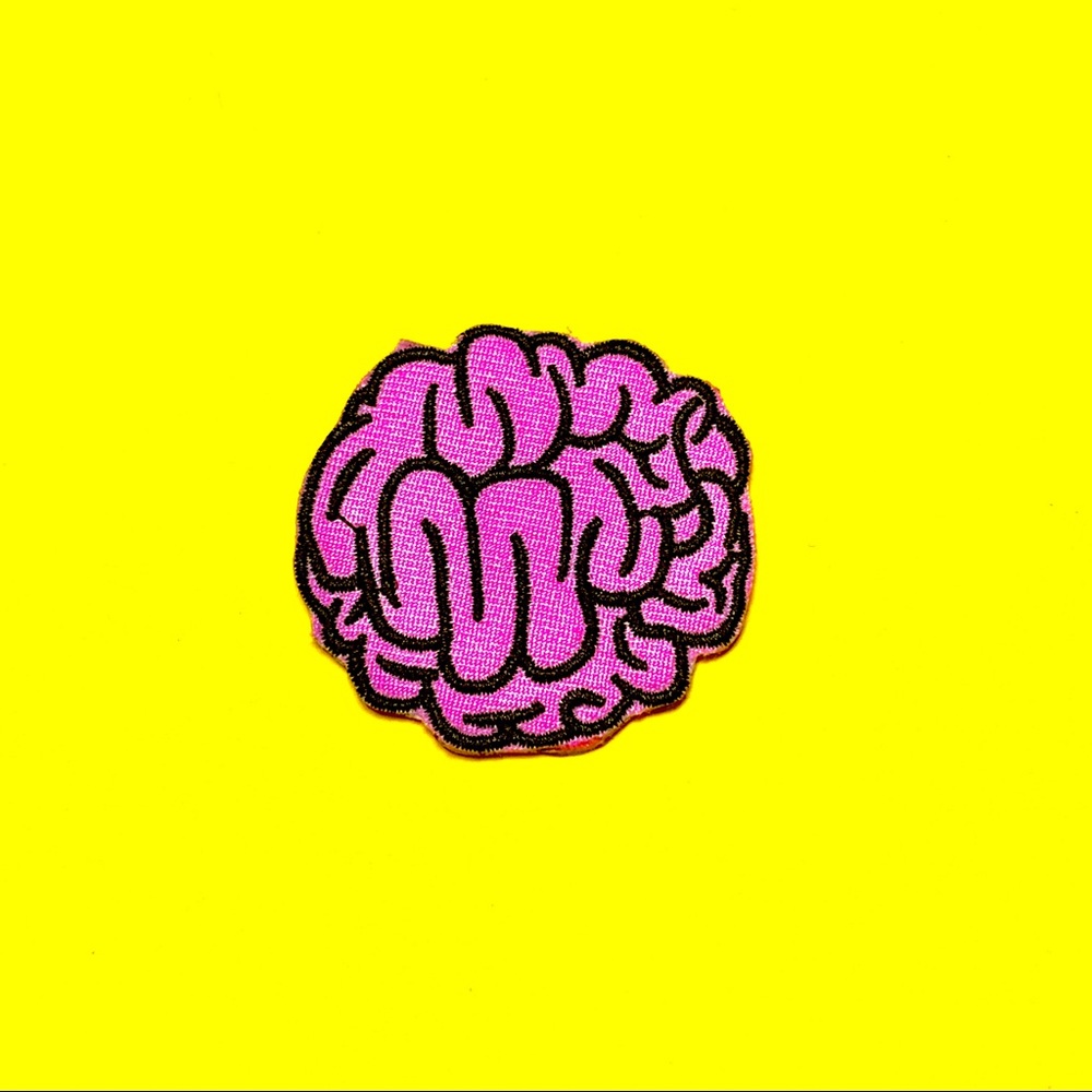 Pink anatomical brain iron On patch